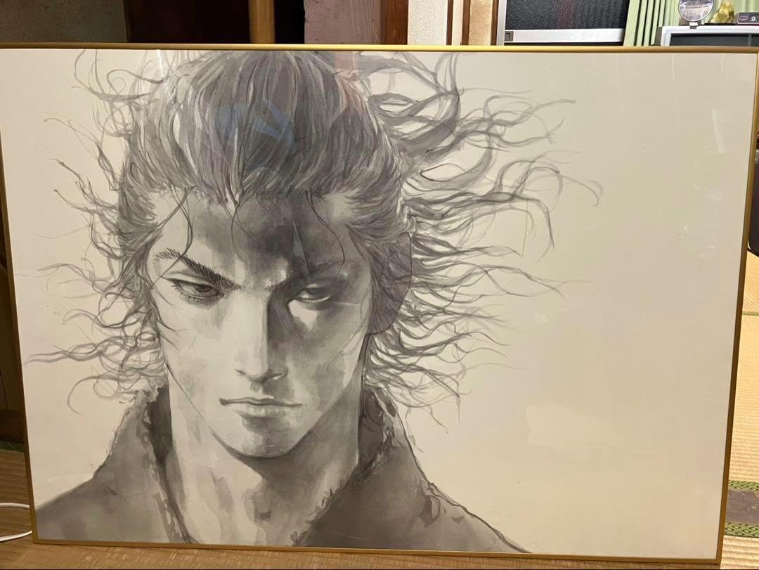 バガボンド　井上雄彦　最後のマンガ展　宮本武蔵B1ポスターポスターフレーム付き バガボンド 最後の漫画展 額付き B1ポスター 宮本武蔵 井上雄彦